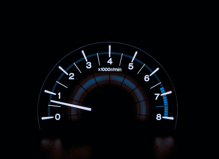 Speedometer of a company car