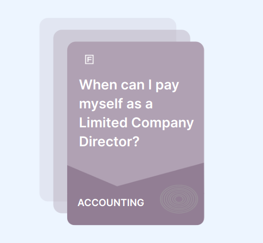 When can I pay myself as a Limited Company Director? guide