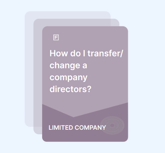 How do I transfer/ change a company directors? guide