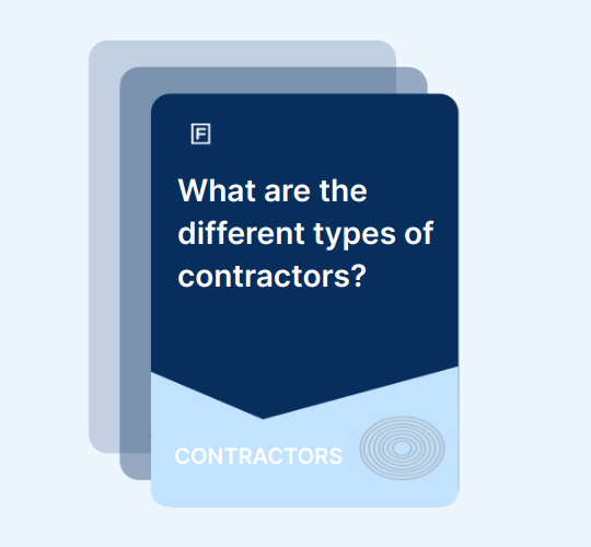 What are the different types of contractors? guide