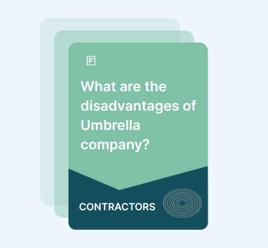 What are the disadvantages of Umbrella company? guide